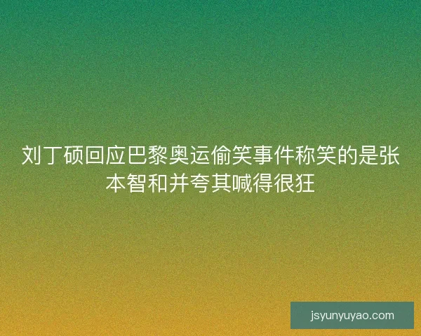 刘丁硕回应巴黎奥运偷笑事件称笑的是张本智和并夸其喊得很狂