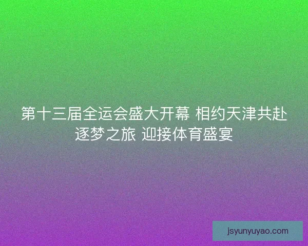 第十三届全运会盛大开幕 相约天津共赴逐梦之旅 迎接体育盛宴